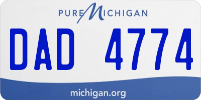 MI license plate DAD4774