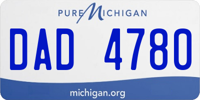 MI license plate DAD4780