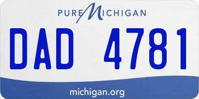 MI license plate DAD4781