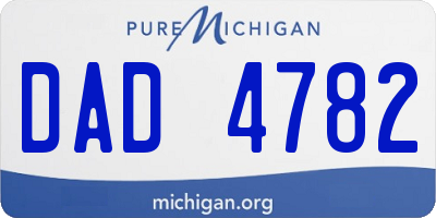 MI license plate DAD4782