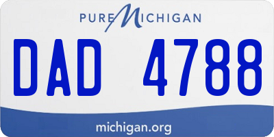MI license plate DAD4788