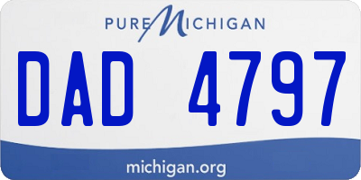 MI license plate DAD4797