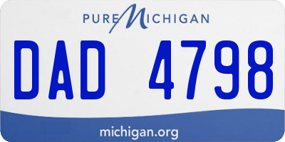 MI license plate DAD4798