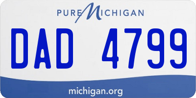 MI license plate DAD4799