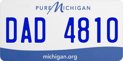 MI license plate DAD4810