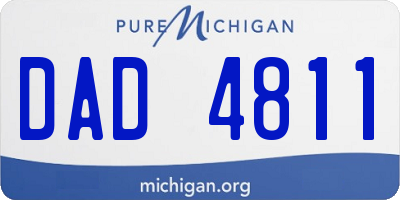 MI license plate DAD4811