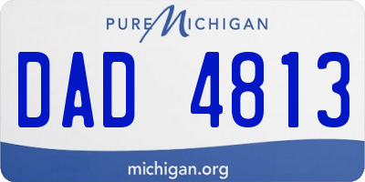 MI license plate DAD4813