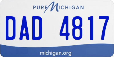 MI license plate DAD4817