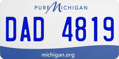 MI license plate DAD4819