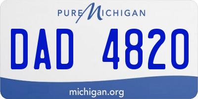 MI license plate DAD4820