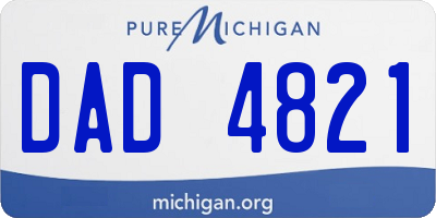 MI license plate DAD4821