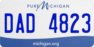 MI license plate DAD4823