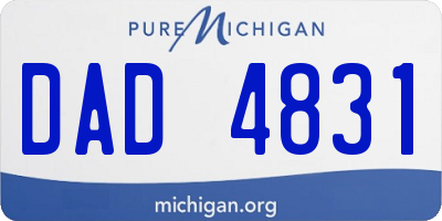MI license plate DAD4831