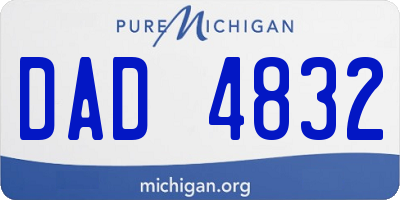 MI license plate DAD4832