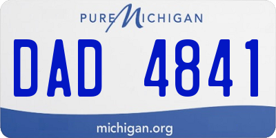 MI license plate DAD4841