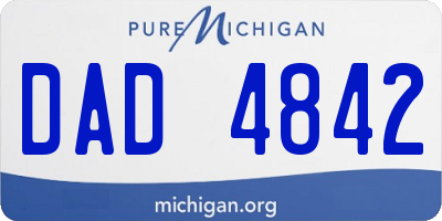 MI license plate DAD4842