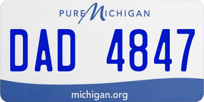 MI license plate DAD4847