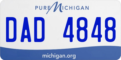 MI license plate DAD4848