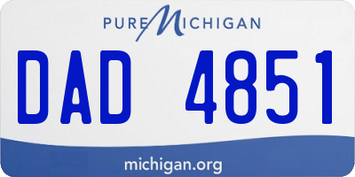 MI license plate DAD4851