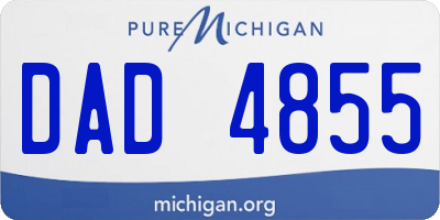 MI license plate DAD4855