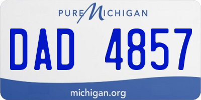 MI license plate DAD4857