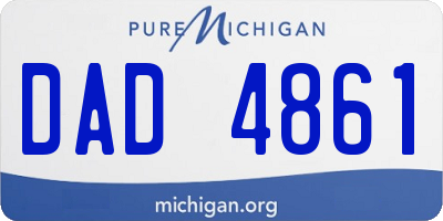 MI license plate DAD4861