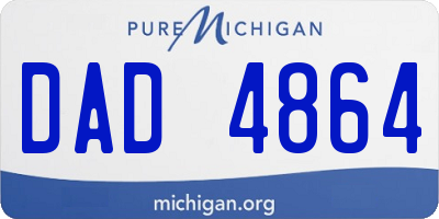MI license plate DAD4864
