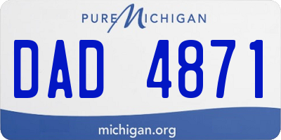 MI license plate DAD4871