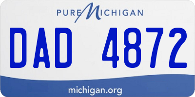 MI license plate DAD4872