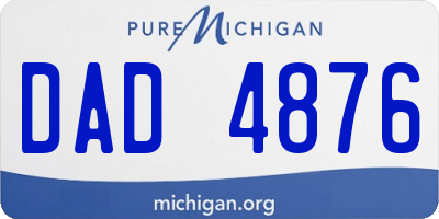 MI license plate DAD4876