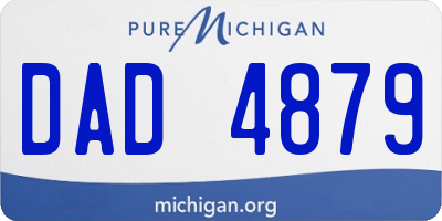 MI license plate DAD4879