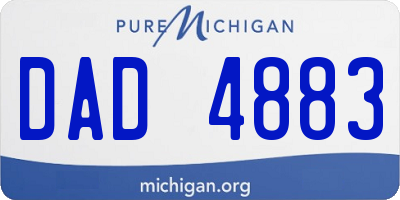 MI license plate DAD4883