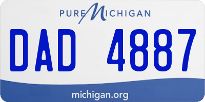 MI license plate DAD4887
