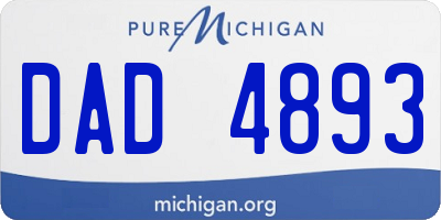 MI license plate DAD4893