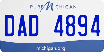 MI license plate DAD4894