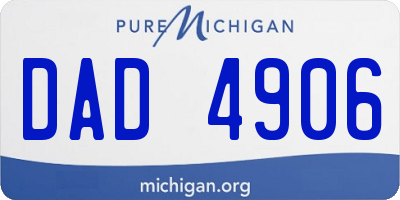 MI license plate DAD4906