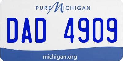 MI license plate DAD4909