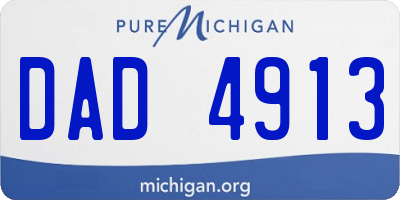 MI license plate DAD4913