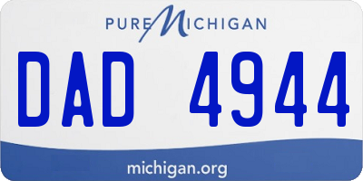 MI license plate DAD4944