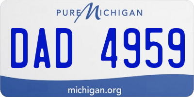 MI license plate DAD4959