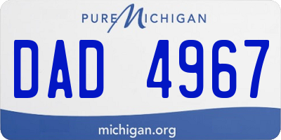 MI license plate DAD4967