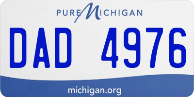 MI license plate DAD4976
