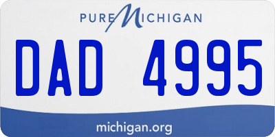 MI license plate DAD4995