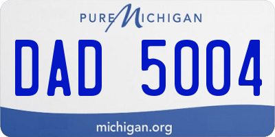 MI license plate DAD5004