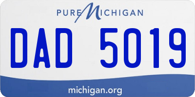 MI license plate DAD5019