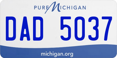 MI license plate DAD5037