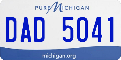 MI license plate DAD5041