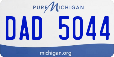 MI license plate DAD5044