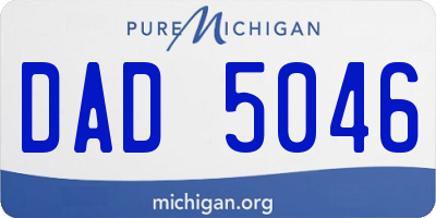 MI license plate DAD5046