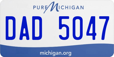 MI license plate DAD5047